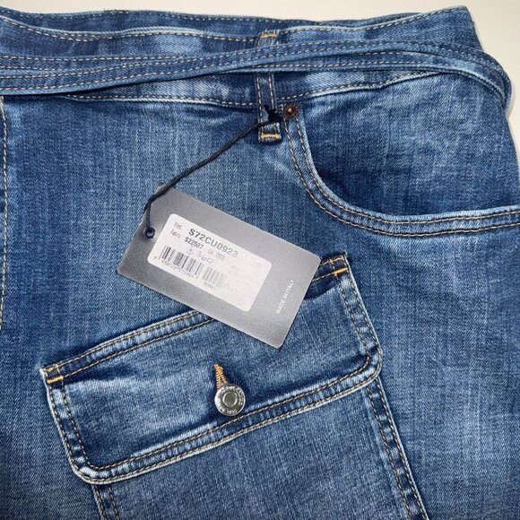 Dsquared2 Denim Mini Wrap Skirt With Pocket Size 38 - Picture 4 of 8